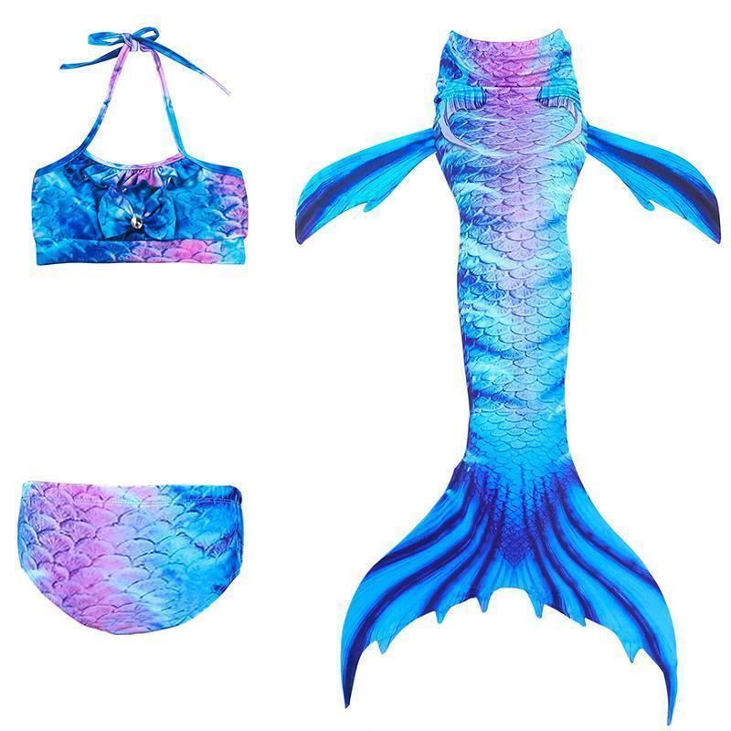 Girls Mermaid Swim Set 3-Piece With Tail