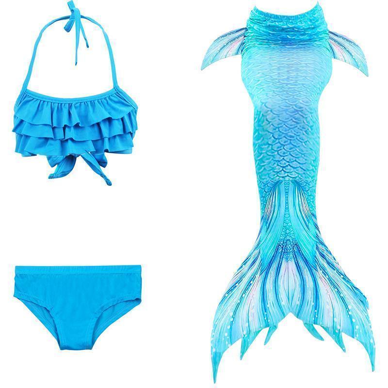 Girls Mermaid Swim Set 3-Piece With Tail