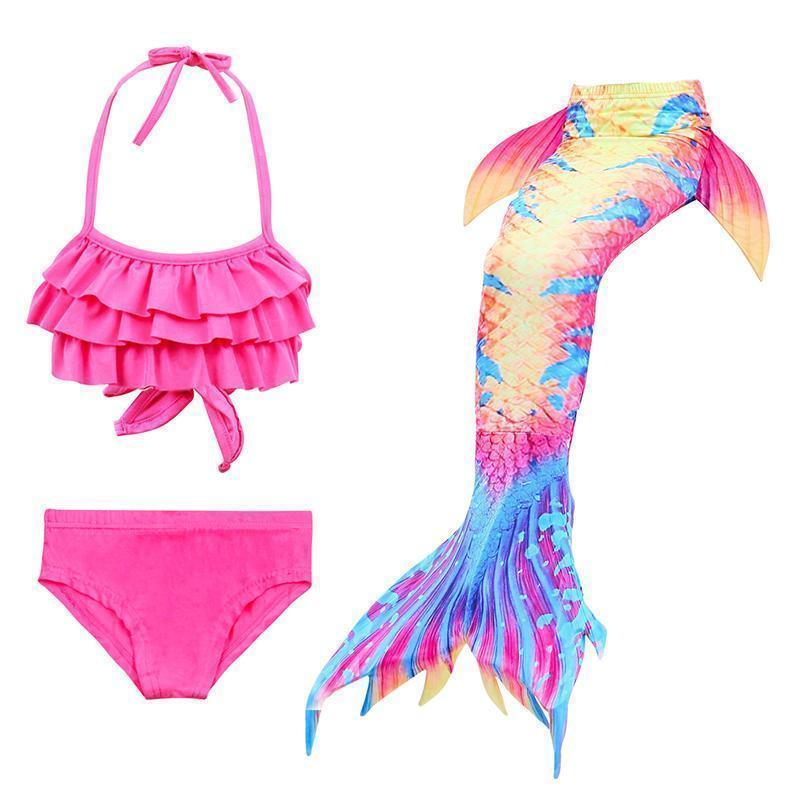 Girls Mermaid Swim Set 3-Piece With Tail