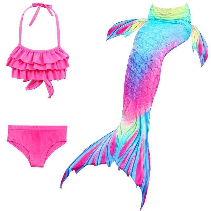 Girls Mermaid Swim Set 3-Piece With Tail