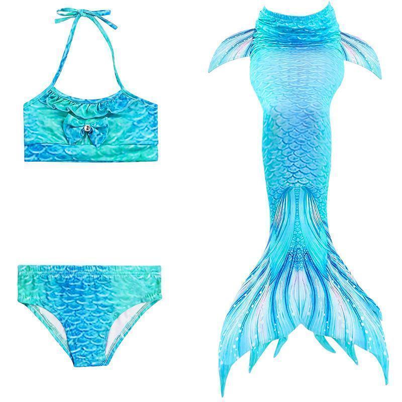 Girls Mermaid Swim Set 3-Piece With Tail
