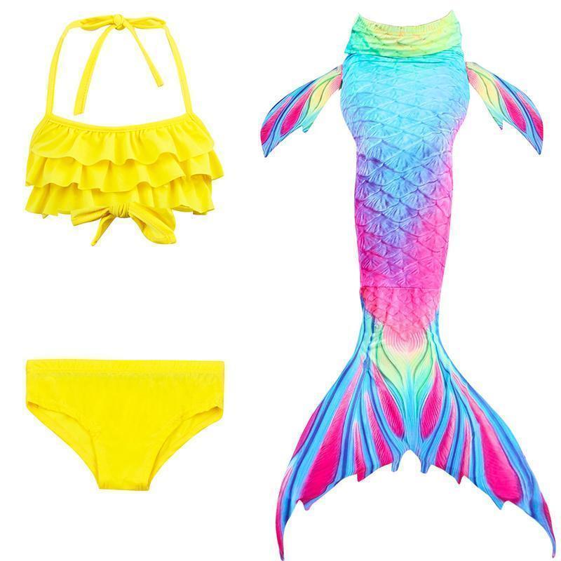 Girls Mermaid Swim Set 3-Piece With Tail