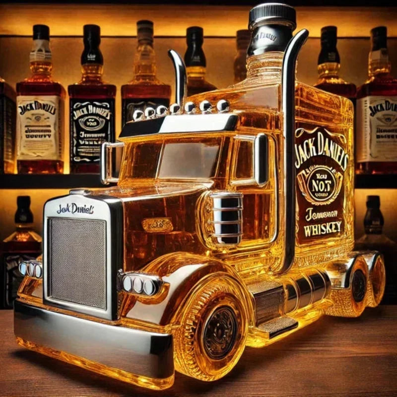 Glass Decanter Truck-Shaped Design Easy-Clean Surface