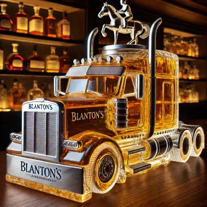 Glass Decanter Truck-Shaped Design Easy-Clean Surface