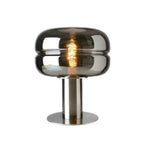 Glass Table Lamp Gold-Tone Base Soft Diffused Light