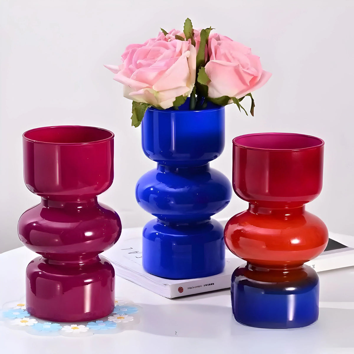 Glass Vase Hydroponic Retro Design 7.1 Inch