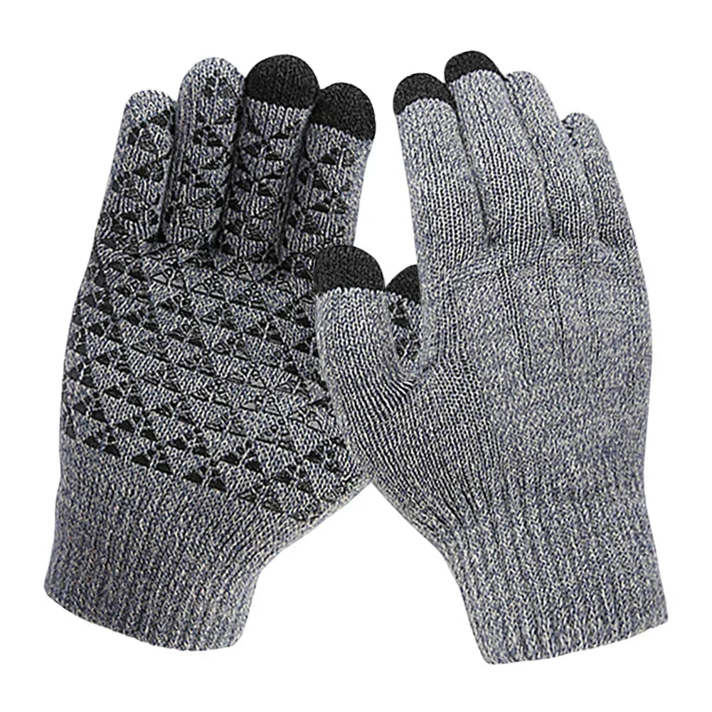 Gloves USB-Heated Touchscreen Fingertips Silicone Grip