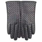 Gloves Woven Leather Soft Lined Textured Grip