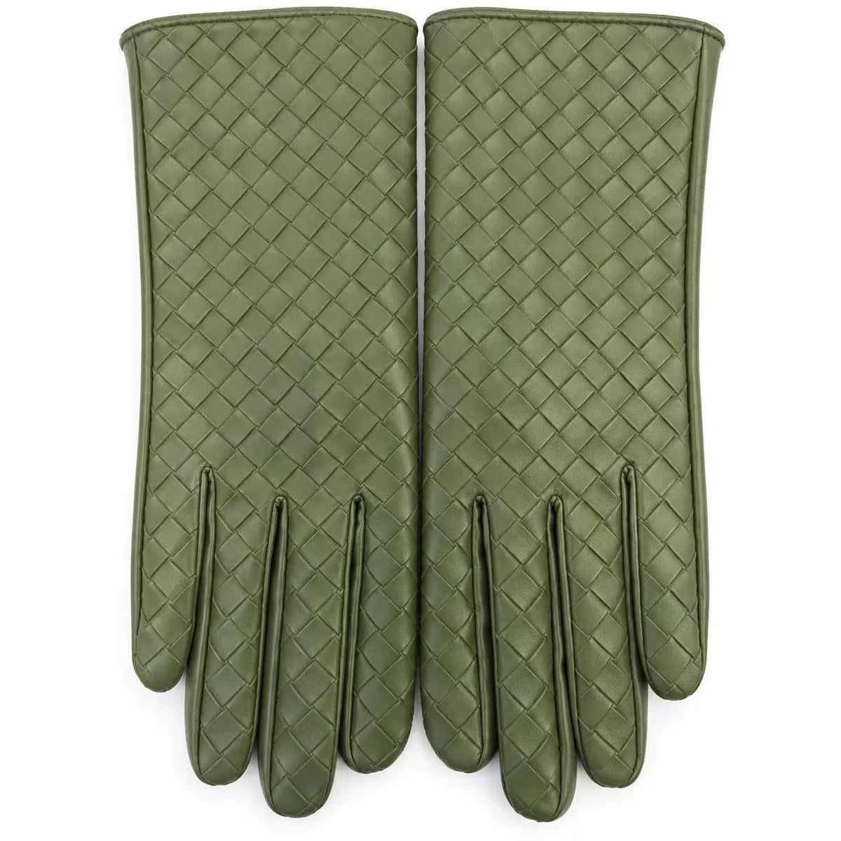 Gloves Woven Leather Soft Lined Textured Grip