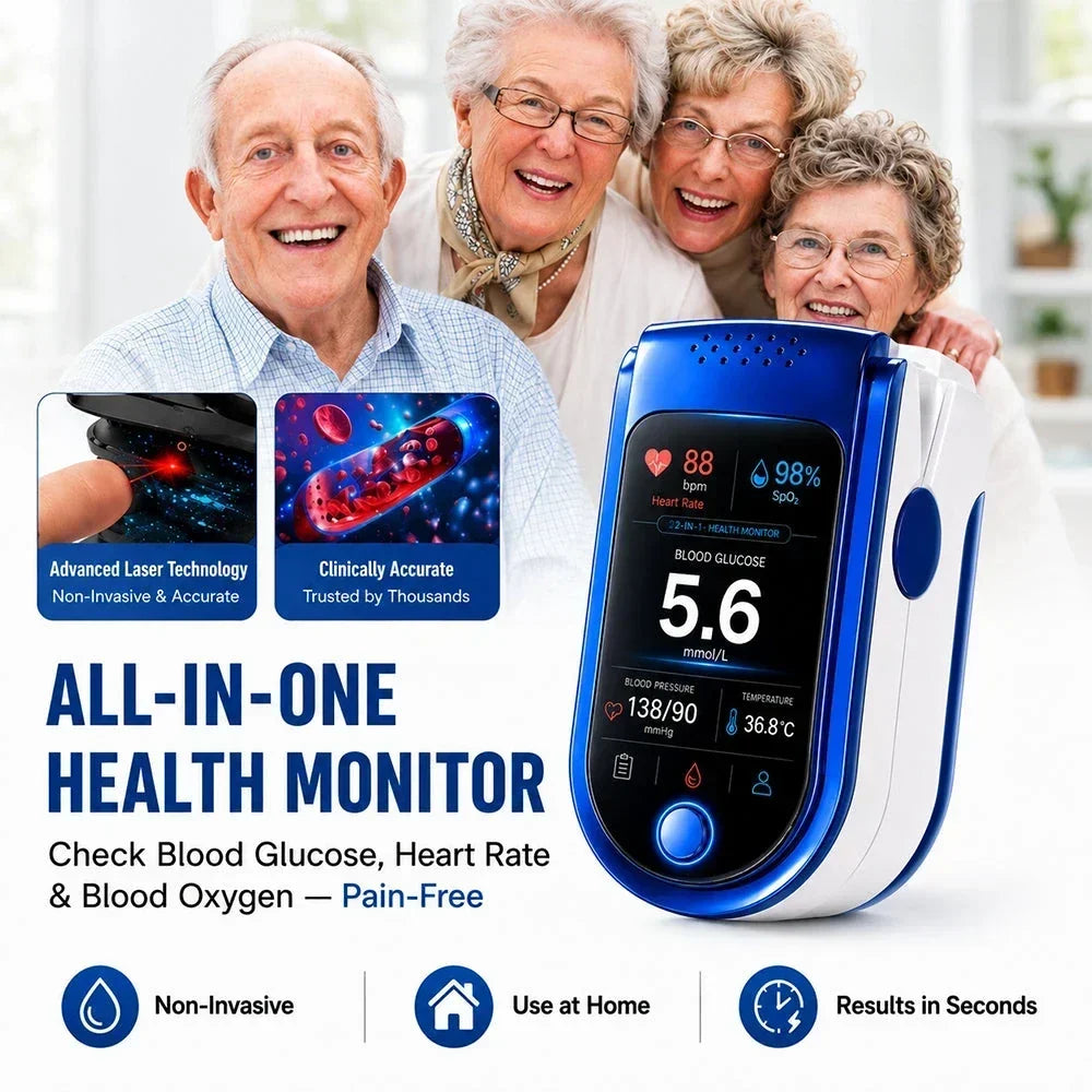 Glucose Monitor Noninvasive Laser Scanning Compact Display