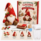 Gnome Sewing Kit Hand Sewn Patchwork All Materials Included
