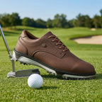 Golf Shoes Genuine Leather Waterproof Spiked Sole