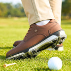 Golf Shoes Genuine Leather Waterproof Spiked Sole