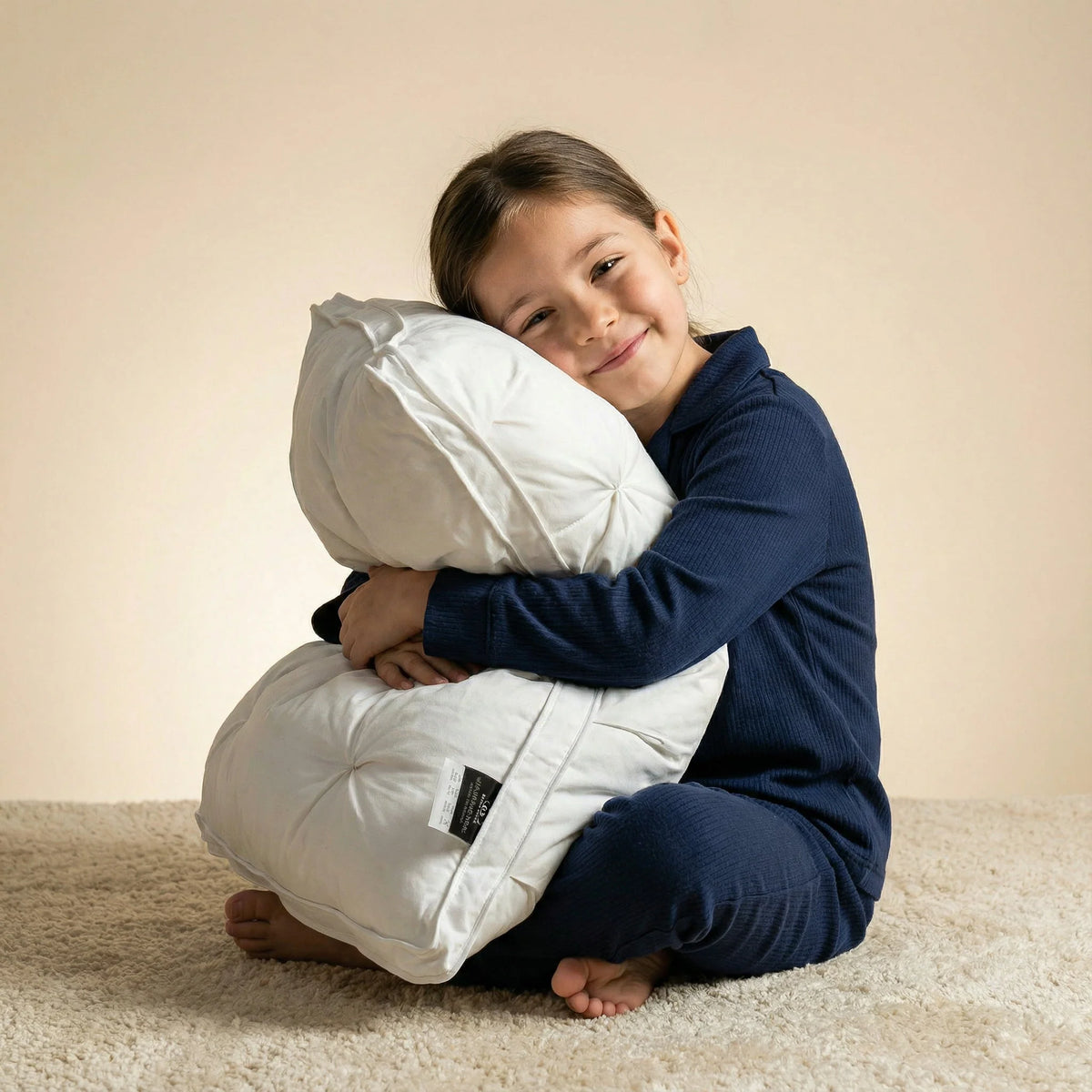 Goose Down Pillow Soft Support Breathable Cotton Cover Machine Washable