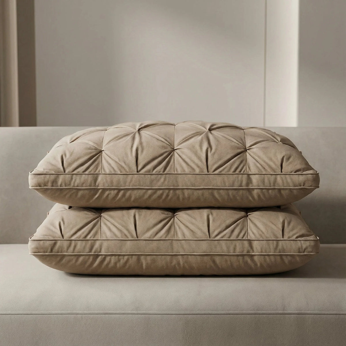 Goose Down Pillow Soft Support Breathable Cotton Cover Machine Washable