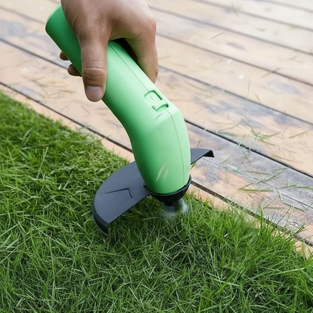 Grass Trimmer Cordless Rechargeable Adjustable Cutting Head Lightweight