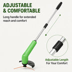 Grass Trimmer Cordless Rechargeable Adjustable Cutting Head Lightweight