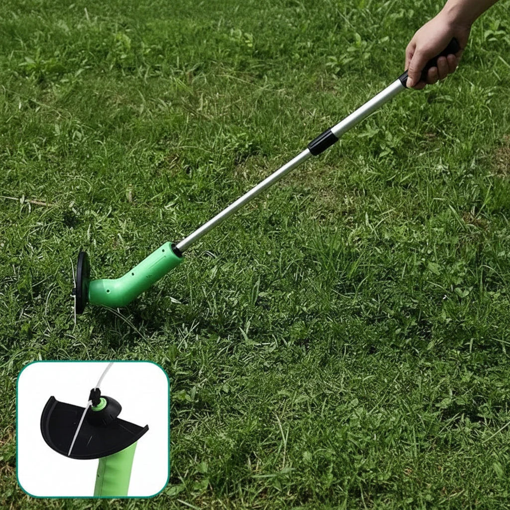 Grass Trimmer Cordless Rechargeable Adjustable Cutting Head Lightweight
