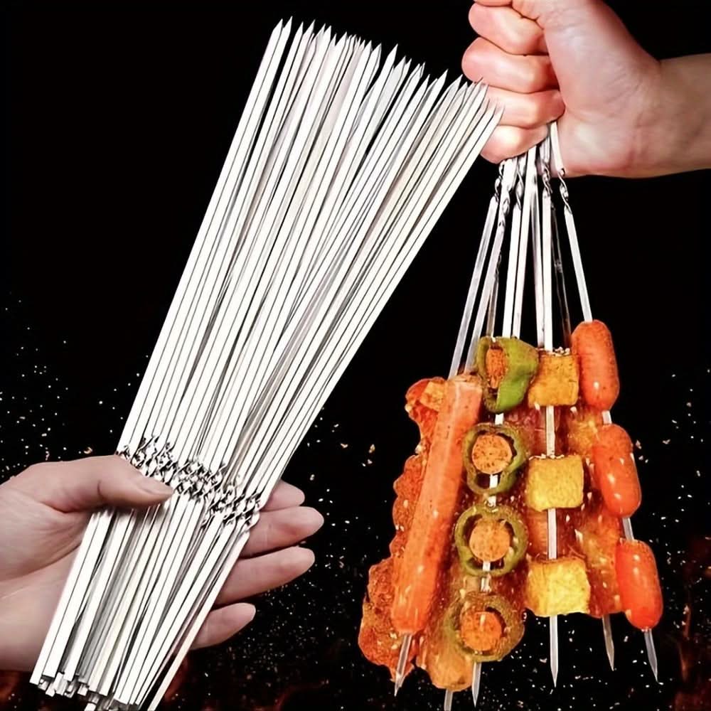 Grill Skewer Set Stainless Steel With Storage Tube