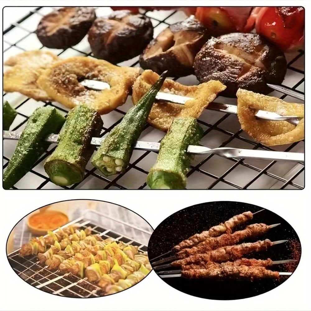 Grill Skewer Set Stainless Steel With Storage Tube