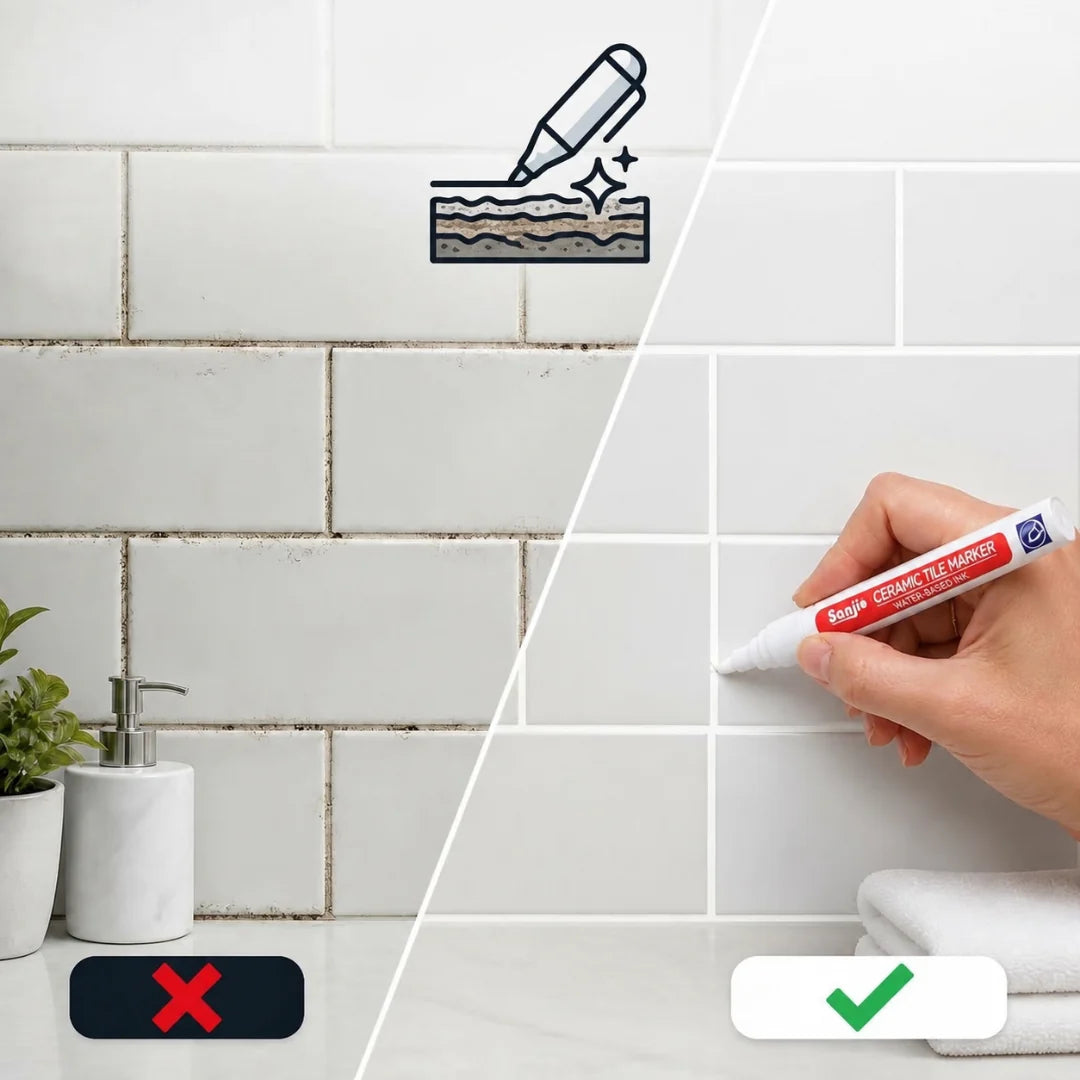 Grout Pen Oil-Based Waterproof 3 mm Precision Tip