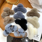 Hair Claw Clip Plush Faux Fur Secure Hold