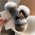 Hair Claw Clip Plush Faux Fur Secure Hold