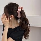 Hair Claw Clip Satin Bow Strong Grip for Thick Hair