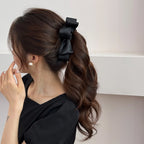 Hair Claw Clip Satin Bow Strong Grip for Thick Hair