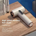 Hair Dryer Cordless 30,000 RPM Rechargeable