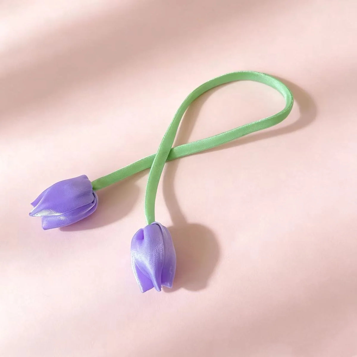 Hair Ribbon Floral Detail Soft Fabric Adjustable