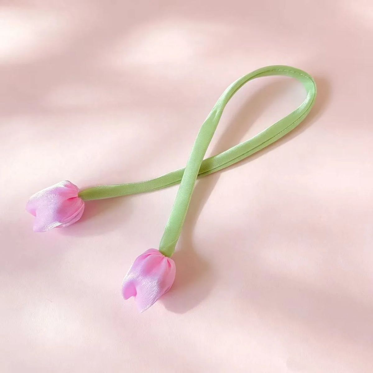 Hair Ribbon Floral Detail Soft Fabric Adjustable