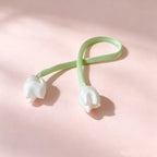 Hair Ribbon Floral Detail Soft Fabric Adjustable