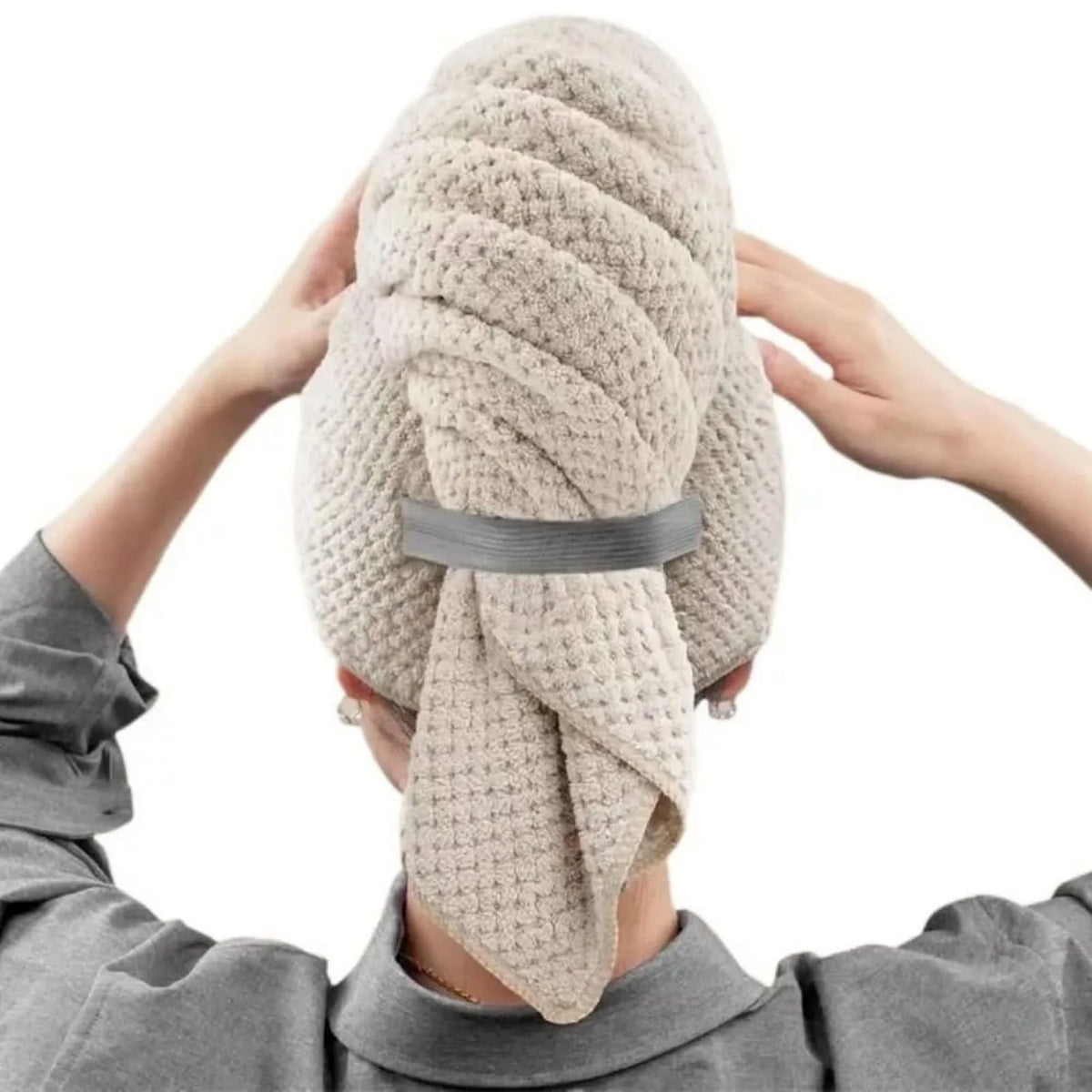 Hair Towel Wrap Velvet Microfiber Quick-Drying Frizz-Reducing