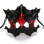 Half-Face Horror Mask Sculpted Fangs Adjustable Elastic Strap