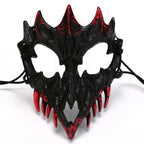 Half-Face Horror Mask Sculpted Fangs Adjustable Elastic Strap