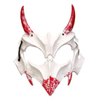Half-Face Horror Mask Sculpted Fangs Adjustable Elastic Strap