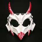 Half-Face Horror Mask Sculpted Fangs Adjustable Elastic Strap