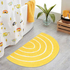 Half-Moon Rug Plush Shag Non-Slip Backing
