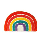 Half-Moon Rug Plush Shag Non-Slip Backing