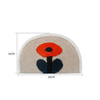 Half-Moon Rug Plush Shag Non-Slip Backing