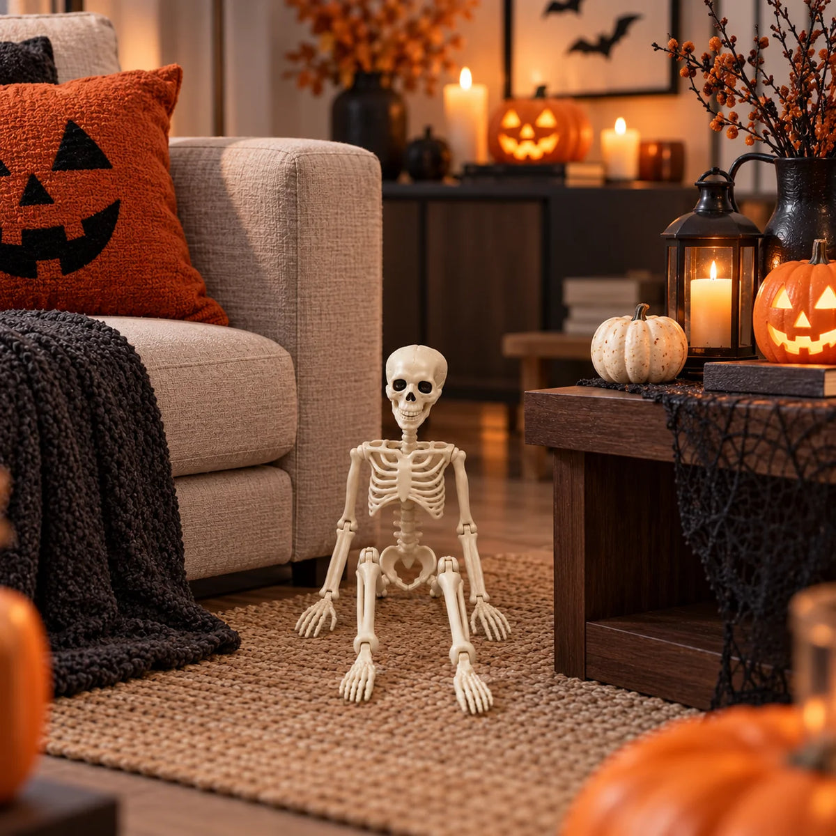 Halloween Skeleton Articulated 40cm Realistic Bone