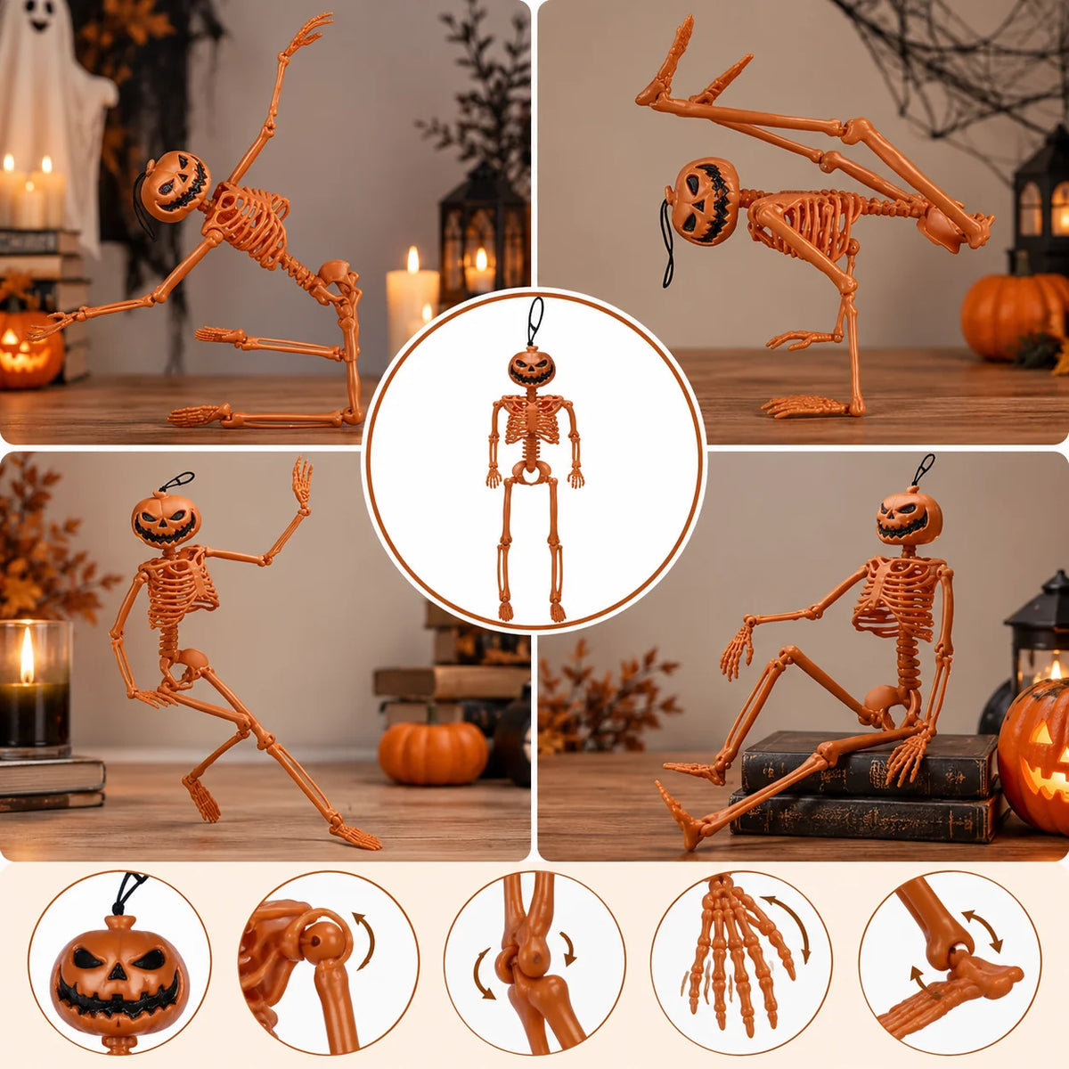 Halloween Skeleton Articulated 40cm Realistic Bone