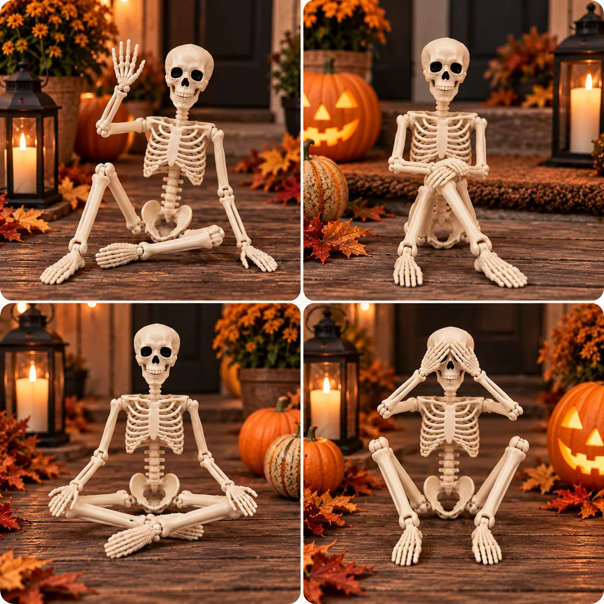 Halloween Skeleton Articulated 40cm Realistic Bone