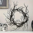 Halloween Wreath Artificial Branch Lightweight Rustic Decor