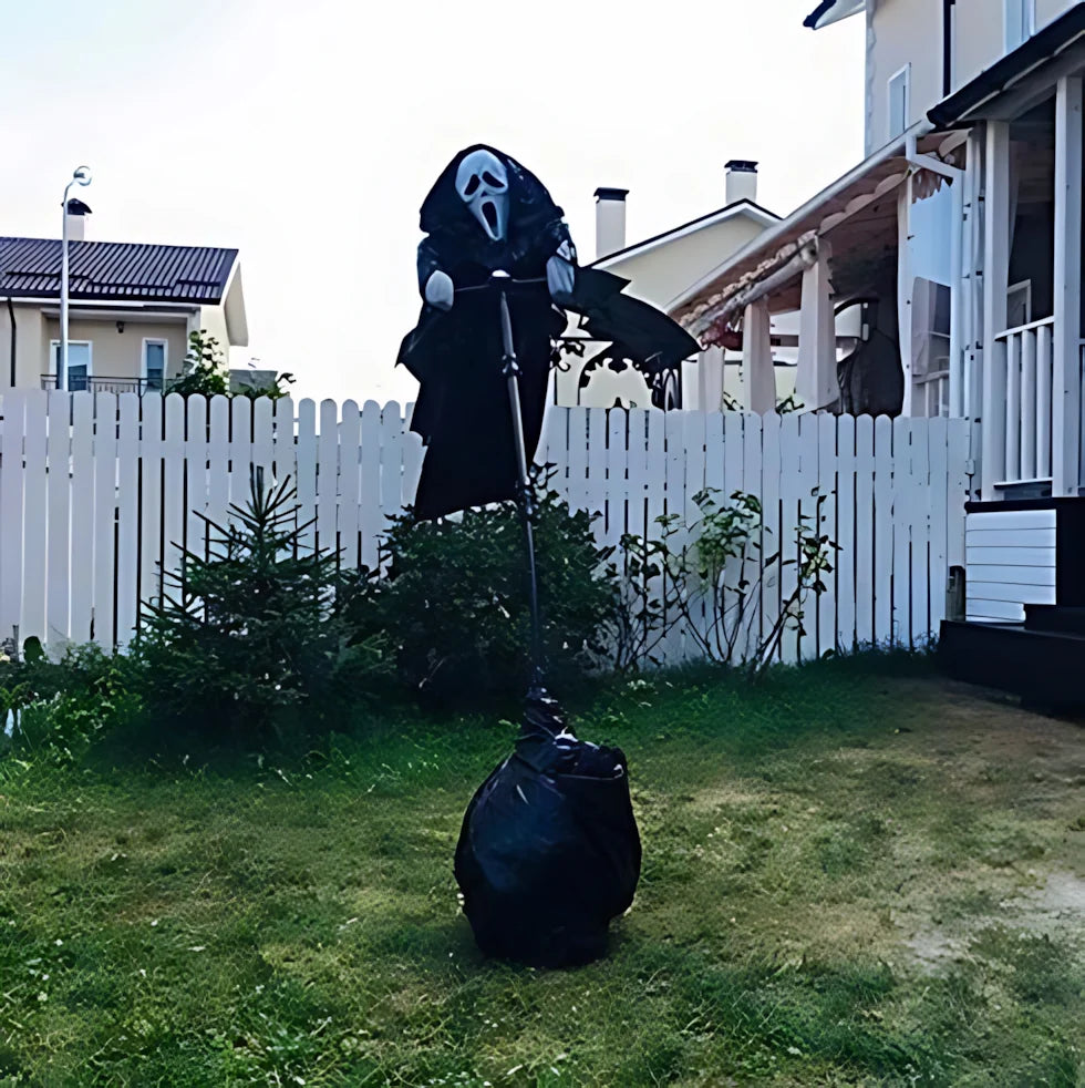 Halloween Yard Scarecrow Wind-Activated Weather-Resistant Skeletal Hands