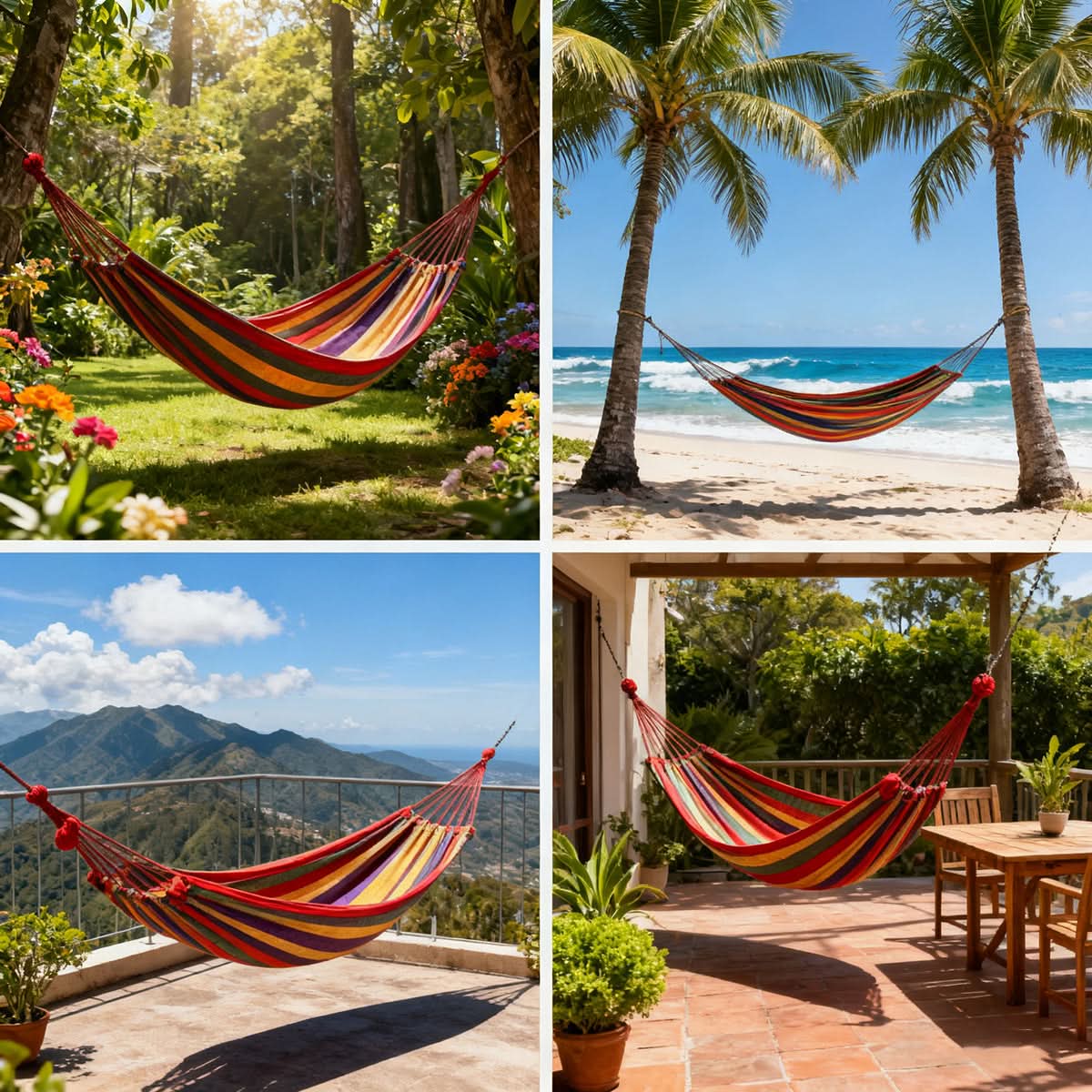 Hammock For Two Spacious Cotton Blend
