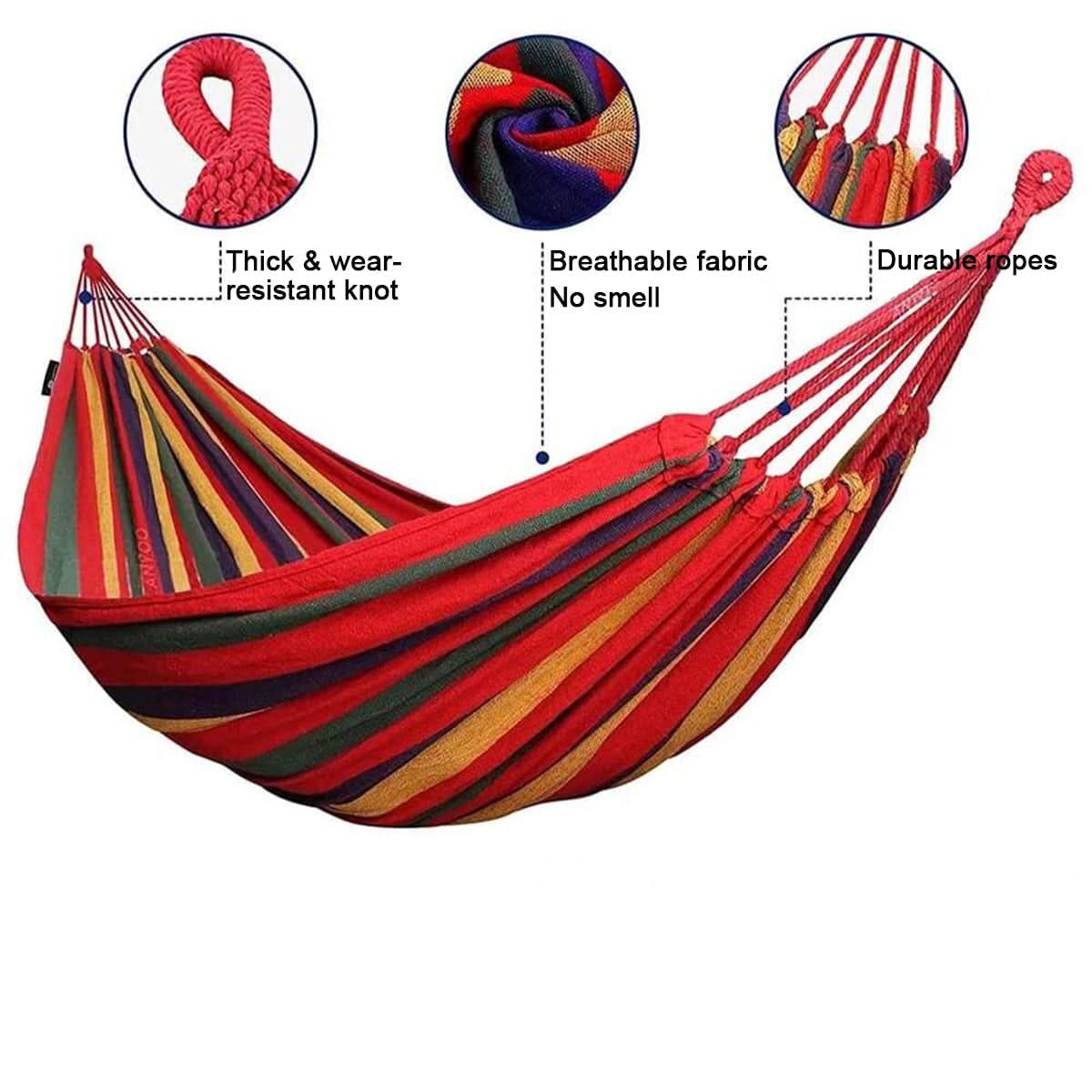 Hammock For Two Spacious Cotton Blend