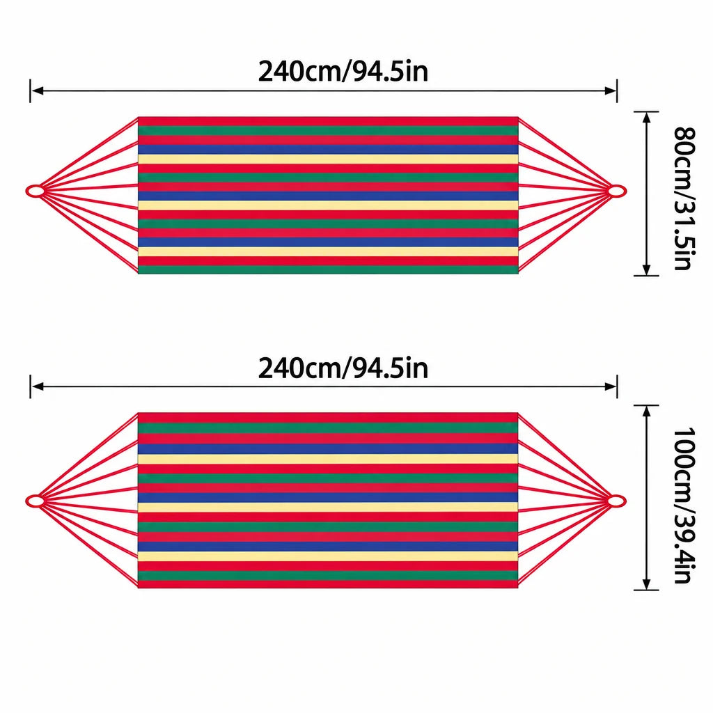 Hammock For Two Spacious Cotton Blend