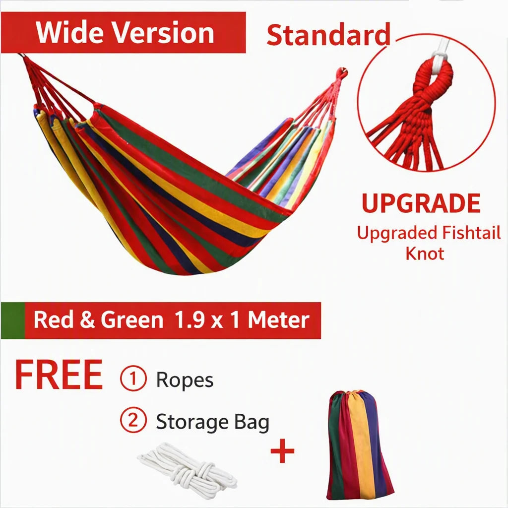 Hammock For Two Spacious Cotton Blend